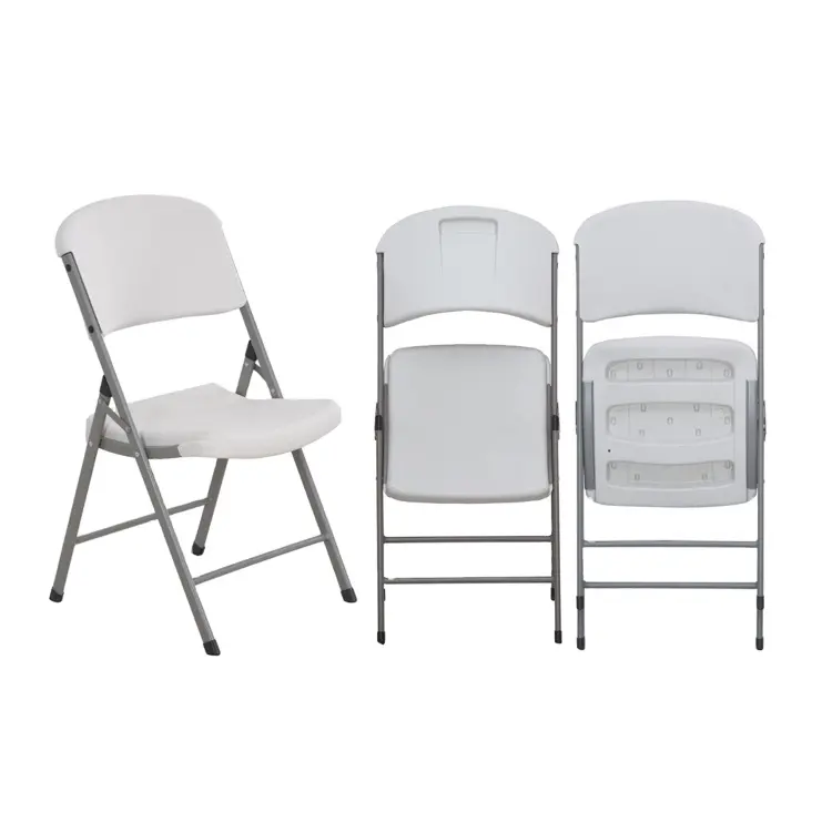Chaise de fête de mariage pliante blanche de bonne qualité chaise de jardin en plastique pliante extérieure pour événements