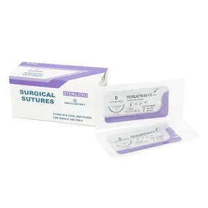 Factory Surgical Sutures Absorbable 910 PGLA Polyglycolic Acid PGA Suture Medical For Wounds