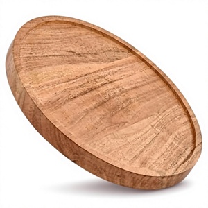 Bandeja Ovalada de Madera para Almacenamiento, 203x133x68mm, Pulida, Moderna, de Lujo, Apta para Lavavajillas, Multifuncional, para Uso en Mesa, Organización - Product Image 1
