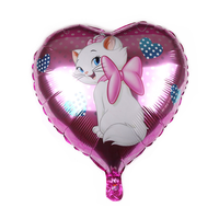 Ballons en aluminium à thème Chat Marie de dessin animé, ballons animaux chat rose, ballons de dessin animé pour enfants, ballons d'anniversaire pour filles, décorations de fête