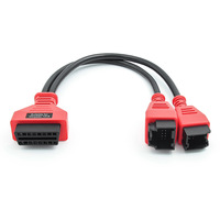 Cable de Diagnóstico Rojo con Lector de Códigos OBDII Chrysler 12+8 con Autorización FCA, 1 Año de Garantía, Conector de 12/8 Pines