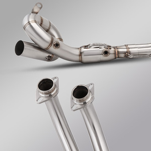 Tubo de Escape Modificado para Motocicleta Yamaha MT07 FZ07, Silenciador de Doble Salida, Sección Delantera, Media y Trasera, 2014-2025 - Product Image 2