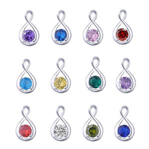 Pendentif en argent pur S925 haut de gamme avec pierre de naissance des 12 signes du zodiaque - Cadeau idéal pour les fêtes, les anniversaires et les relations amoureuses - Product Image 5