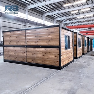 20ft Luxury Tiny House 2 Mobile Home Prefab hotel shop Office Building Prefabricated X Foldable Folding <b>Container</b> House - Product Image 2