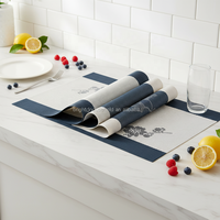 Set de table chinois en PVC gaufré, imperméable, résistant à la chaleur, isolant thermique, pour restaurant, résistant à l'huile