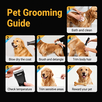 Tondeuse à poils pour animaux LILIPRO EagleP sans fil, lame en D, rechargeable, tondeuse pour chien, rasoir silencieux, kit de toilettage pour chat avec écran LCD