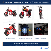 Moto électrique pour enfants 24V avec lumières LED, moto jouet à batterie pour les enfants de 2 à 7 ans
