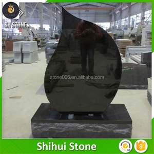 Diseño de tumba de cementerio puerta a puerta para monumentos de granito negro de China - Product Image 5