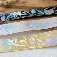 Pochette Serpent Mandala Fleur Mignonne avec Ruban, Sangle Argentée Unie, Matériaux DIY, Nœud Papillon, Dentelle, Porte-Cartes