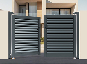 Puerta Batiente Automática de Aleación de Aluminio de 6 pies con Recubrimiento en Polvo, Puerta Doble para Entrada de Vehículos, para Seguridad Residencial, Villas, Jardines y Hogares - Product Image 6