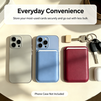 Étui portefeuille magnétique de luxe en cuir PU personnalisé OEM pour iPhone 18 Pro, avec porte-cartes d'identité/bancaire sécurisé universel