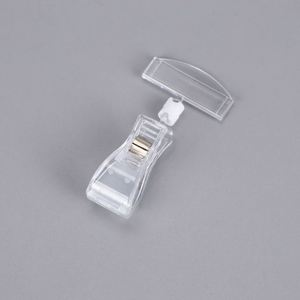 Custom FA03 Supermarket Clear Eco-friendly ABS Plastic Sign Holder <b>Clip</b> Pop Display Data Strip Pusher 10kg Capacity Durable - Product Image 1