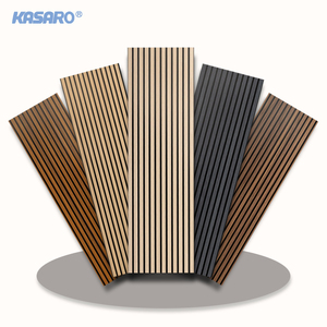 KASARO Panneaux muraux acoustiques en MDF pour l'isolation phonique, panneaux en bois rainurés pour la décoration intérieure commerciale - Product Image 2