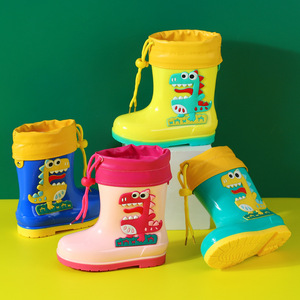 男童女童婴儿幼儿防水防滑过膝雨鞋保暖水鞋 - Product Image 3