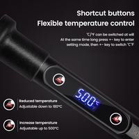 Soldador Eléctrico de Temperatura Ajustable 80W 220V / 110V LCD, Herramientas Manuales para Soldadura y Reparación
