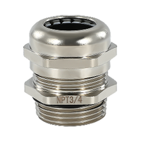 Presse-étoupe en laiton nickelé étanche IP68 de haute qualité, filetage NPT 1/2 pouce, 6-12 mm, haute/basse tension ML