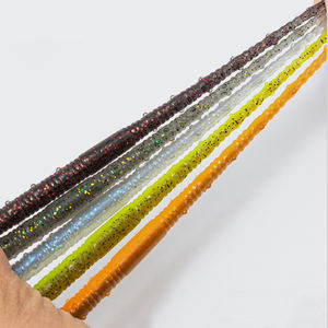 Preços de fábrica 8 Pçs/Saco Artificial Impresso Plástico Macio Worm Iscas De Pesca 12cm 3.2g TPE Worm Isca Macia para Perch Zander - Product Image 2