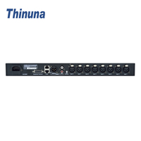 Thinuna MG-801 Mixeur de microphones automatique 8 canaux avec suppression intelligente des effets de porte et de réverbération pour salle de conférence, studio