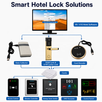 Serrure de porte intelligente pour hôtel en acier inoxydable, système de gestion hôtelière sans clé, serrure électronique à carte IC T5577 pour chambre
