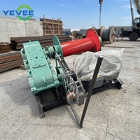 Treuil à double tambour avec moteur diesel, treuil diesel de 8 tonnes pour la construction