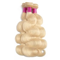 Vente en gros de mèches 613 100% cheveux humains brésiliens vierges blonds 613 mèches avec fermeture extensions frontales en dentelle pour femmes noires