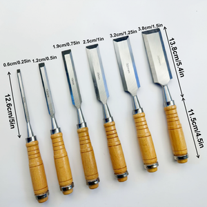 Chuyên Nghiệp 6-Mảnh Chế Biến Gỗ Đục Đặt Bằng Gỗ Xử Lý Phẳng Đục Đặt Công Nghiệp Cấp Crv Dụng Cụ Cầm Tay - Product Image 2