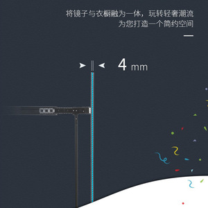 Unihopper <b>Wall</b> Mounted <b>Mirror</b> Full Length Aluminum Alloy Frameless Sliding <b>Mirror</b> Korean Style Makeup <b>Mirror</b> - Product Image 2