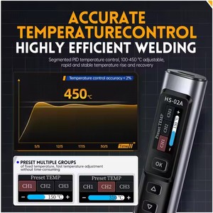 <span class=keywords><strong>Fer</strong></span> à <span class=keywords><strong>Souder</strong></span> Électrique Intelligent Fnirsi HS-02A 100W Max, <span class=keywords><strong>Portable</strong></span> Rapide, avec Écran d'Affichage, Chauffage Intelligent Ultra-Rapide - Product Image 6