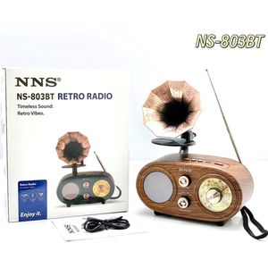 <span class=keywords><strong>2025</strong></span> Mới Nhất Mini Nns Retro Vibes Thiết Kế AM FM SW Đài Phát Thanh Loa NS-803BT DC Có Thể Sạc Lại Stereo Âm Thanh Phong Cách Cổ Điển Đài Phát Thanh - Product Image 1