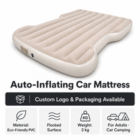 Colchón Inflable para Auto Tesla Modelo Y, Colchoneta de PVC Flocado Autoinflable con Bomba Eléctrica para SUV, Camping y Viajes por Carretera