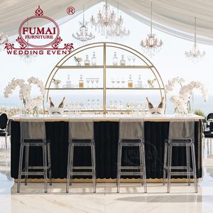เคาน์เตอร์บาร์แบบโบราณ ดีไซน์กำมะหยี่สีดำ สแตนเลส สำหรับร้านค้าขาย - Product Image 4
