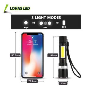 Linterna LED Impermeable para Exteriores 2023, Giratoria, con Zoom Ajustable, Recargable por USB, para Emergencias y Camping - Product Image 2