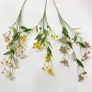 Fiori Artificiali in Seta all'Ingrosso, Stelo Lungo 84cm, <span class=keywords><strong>Margherite</strong></span> Selvatiche <span class=keywords><strong>Gialle</strong></span> e Bianche per Matrimoni, Lauree, San Valentino - Product Image 3