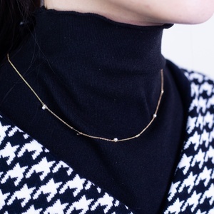 สร้อยคอไข่มุกทองคำ 18k สีเหลือง จาก Messi Jewelry ของขวัญสุดหรูสำหรับผู้หญิง คุณแม่ หรือแฟนสาว - Product Image 2