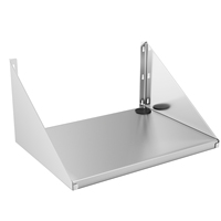 Étagère murale flottante en acier inoxydable robuste pour micro-ondes, idéale pour cuisine, restaurant, hôtel
