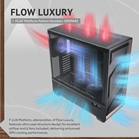 Boîtier PC Antec Flux Pro Metal Full-Tower Extended ATX, 6 ventilateurs PWM, flux d'air élevé, USB3.0 frontal X2, Type-C, radiateur 420 mm, affichage de la température