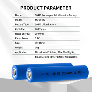 โรงงานผลิตแบตเตอรี่ลิเธียมไอออน 10440 3.7V 320mAh แบบชาร์จได้ ขนาด AAA ประสิทธิภาพเสถียร - Product Image 6