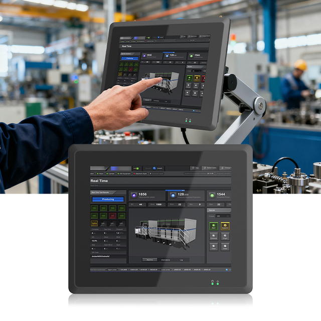 Industrial All in One PC Touch Screen Computer 10.4 12.1 15 17 19 Inch LCD Panel Wall Mount Windows Android Industrial Panel PC