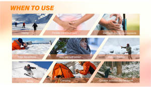 Scaldamani grandi mani e corpo CSI fino a 10 ore di calore Super di lunga durata per tutti gli scaldamani caldi attivati dall'aria <span class=keywords><strong>naturale</strong></span> - Product Image 3