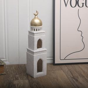 Productos de Ramadán directamente de fábrica, decoraciones Eid Mubarak, adornos de resina hechos a mano con forma de mezquita, castillo y estrellas para decoración de escritorio para Ramadán. - Product Image 4