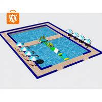Parc aquatique flottant gonflable de haute qualité, lac/plage, équipement de parc aquatique, jeux aquatiques pour adultes