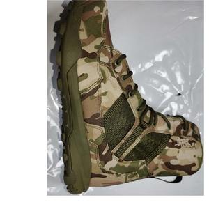 Botas de desierto ultraligeras TSB4 verde bosque, camuflaje verde jungla, cuero negro, color coyote, con cremallera lateral. - Product Image 3