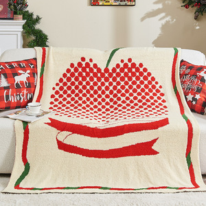 <span class=keywords><strong>Manta</strong></span> de poliéster con diseño de árbol de Navidad, suave y acogedora, decoración navideña, lavable a máquina, para las cuatro estaciones, personalizable, para el hogar, viajes, avión - Product Image 2