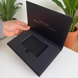 Boîte en papier rigide personnalisée de luxe pour carte VIP Enveloppe d'emballage pour carte-cadeau de crédit avec tiroir coulissant - Product Image 2