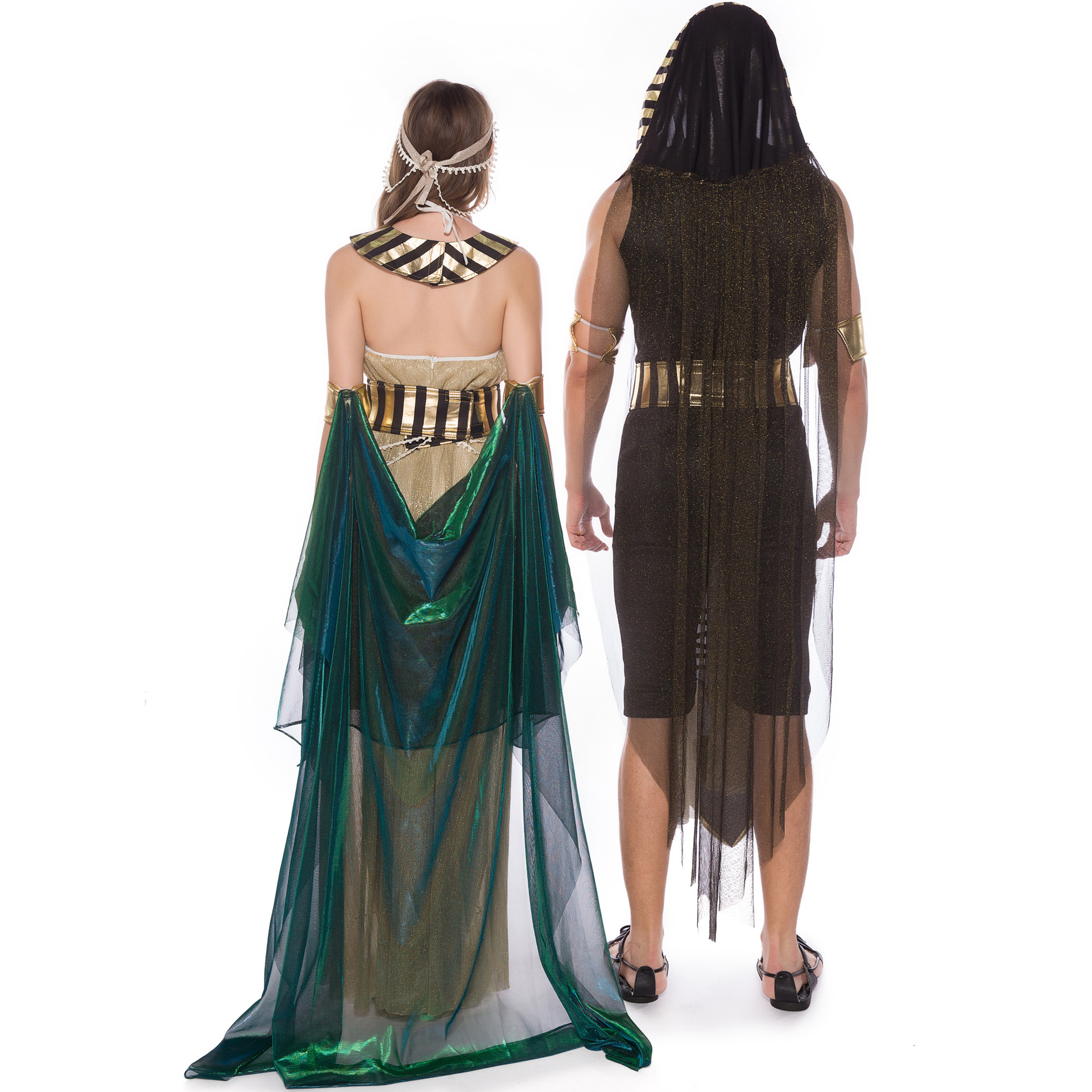 cleopatra costume gold dress Bodycon Collection Gold Bandage Dress for Women, Knee-Length, V Neckline, Premium Polyester Nylon and Rayon, Size L