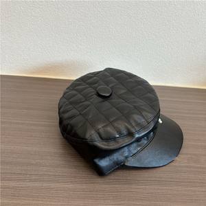 Mode bébé filles enfant enfants <span class=keywords><strong>marin</strong></span> gavroche chapeau grille en cuir PU violon boulanger garçon chapeaux avec perles casquette - Product Image 6