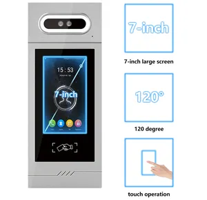Door Bell With Camera Tcp/Ip Access Control Gate Cat5E Cable Video Door Phone System 1080P 7Inch Touch Screen