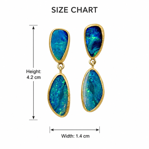 Orecchini Ocean Blue Double Peak da donna, gioielli alla moda eleganti e scintillanti - Product Image 5