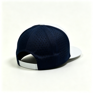 Laser Perforated 5-Panel Sport Baseball Cap 3D Embroidery Breathable Canvas Mesh Panel Snapback <b>Hat</b> Unisex Custom Logo Wholesale - Product Image 5