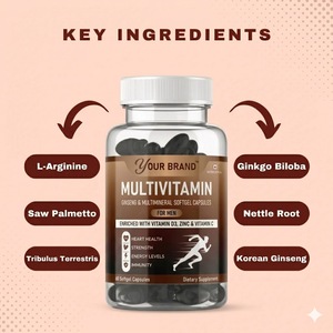 Multivitamin Softgel Capsules for <b>Men</b> Ginseng Multimineral Dietary Supplement with Vitamin D3 Zinc Vitamin C - Product Image 5